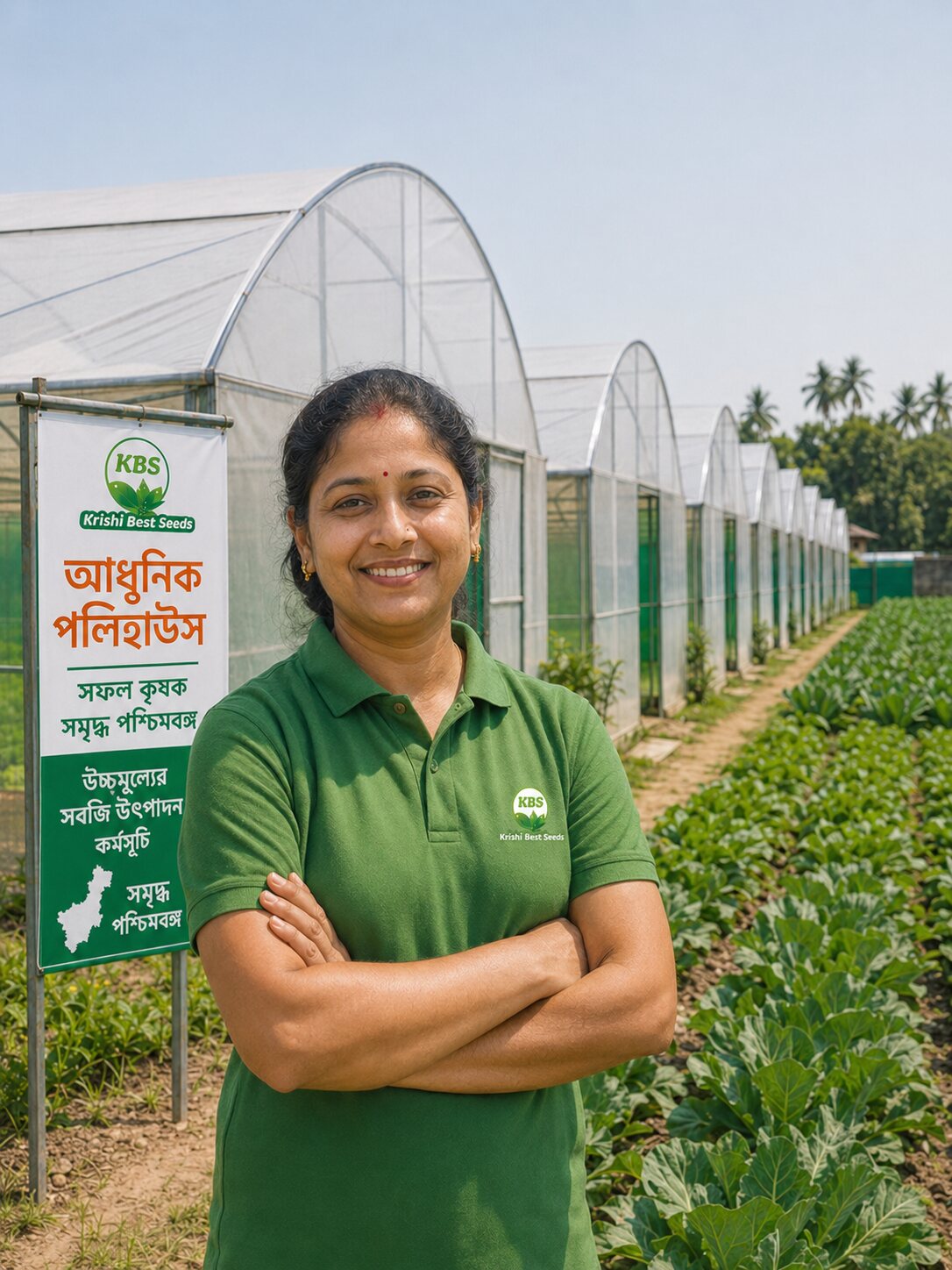 KBS field team member in a growing field