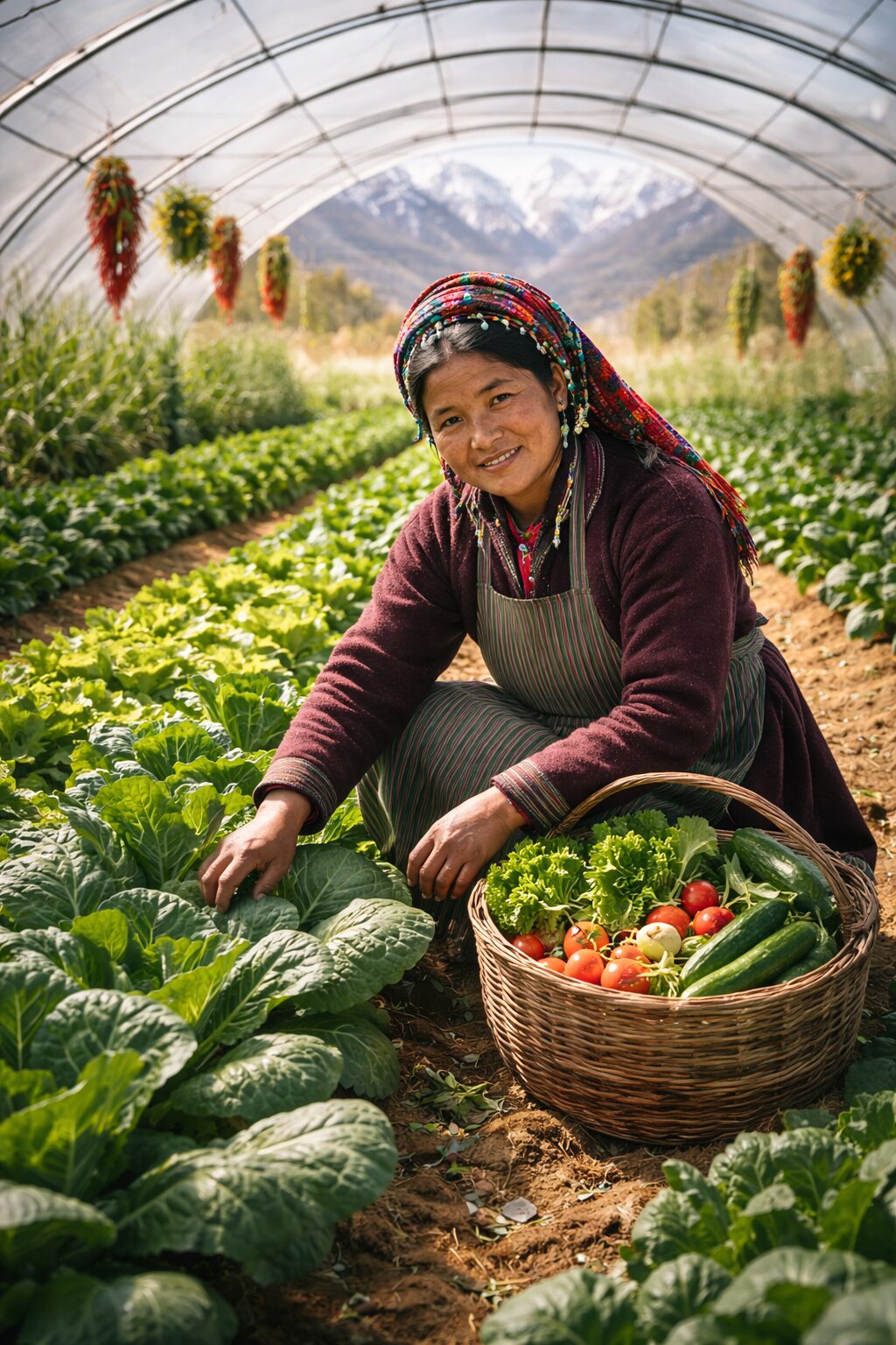 Grower with a fresh harvest